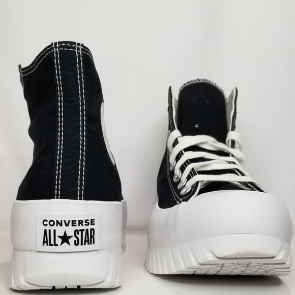 Converse CTAS Lugged 2.0 Canvas Hi Tops Women's 10.5 Black A00870C NWT - Picture 7 of 9